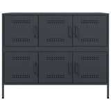 Buffet anthracite 100,5x39x79 cm acier