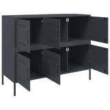 Buffet anthracite 100,5x39x79 cm acier