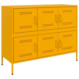 Buffet jaune moutarde 100,5x39x79 cm acier