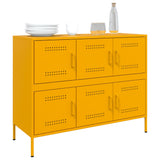 Buffet jaune moutarde 100,5x39x79 cm acier