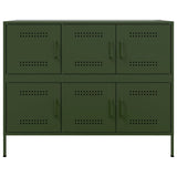 Olivgrünes Sideboard 100,5x39x79 cm aus Stahl