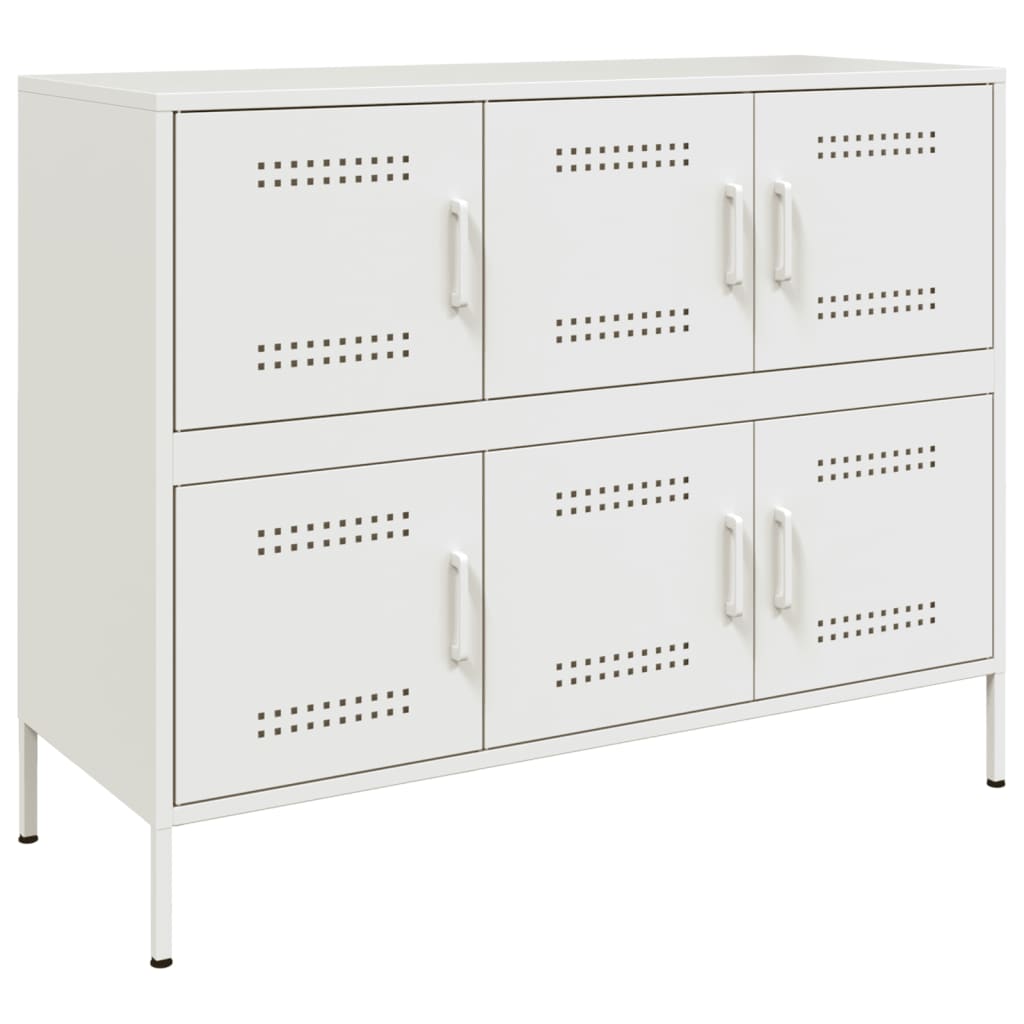 Buffet blanc 100,5x39x79 cm acier