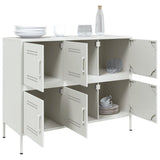 Buffet blanc 100,5x39x79 cm acier