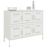 Buffet blanc 100,5x39x79 cm acier