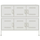 Buffet blanc 100,5x39x79 cm acier