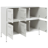 Buffet blanc 100,5x39x79 cm acier