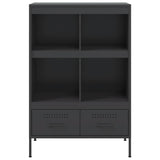 Black high sideboard 68x39x101.5 cm steel