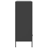 Black high sideboard 68x39x101.5 cm steel