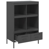 Black high sideboard 68x39x101.5 cm steel