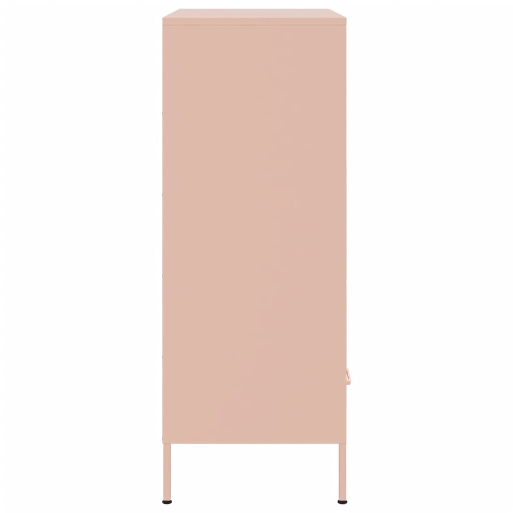 Buffet haut rose 68x39x101,5 cm acier