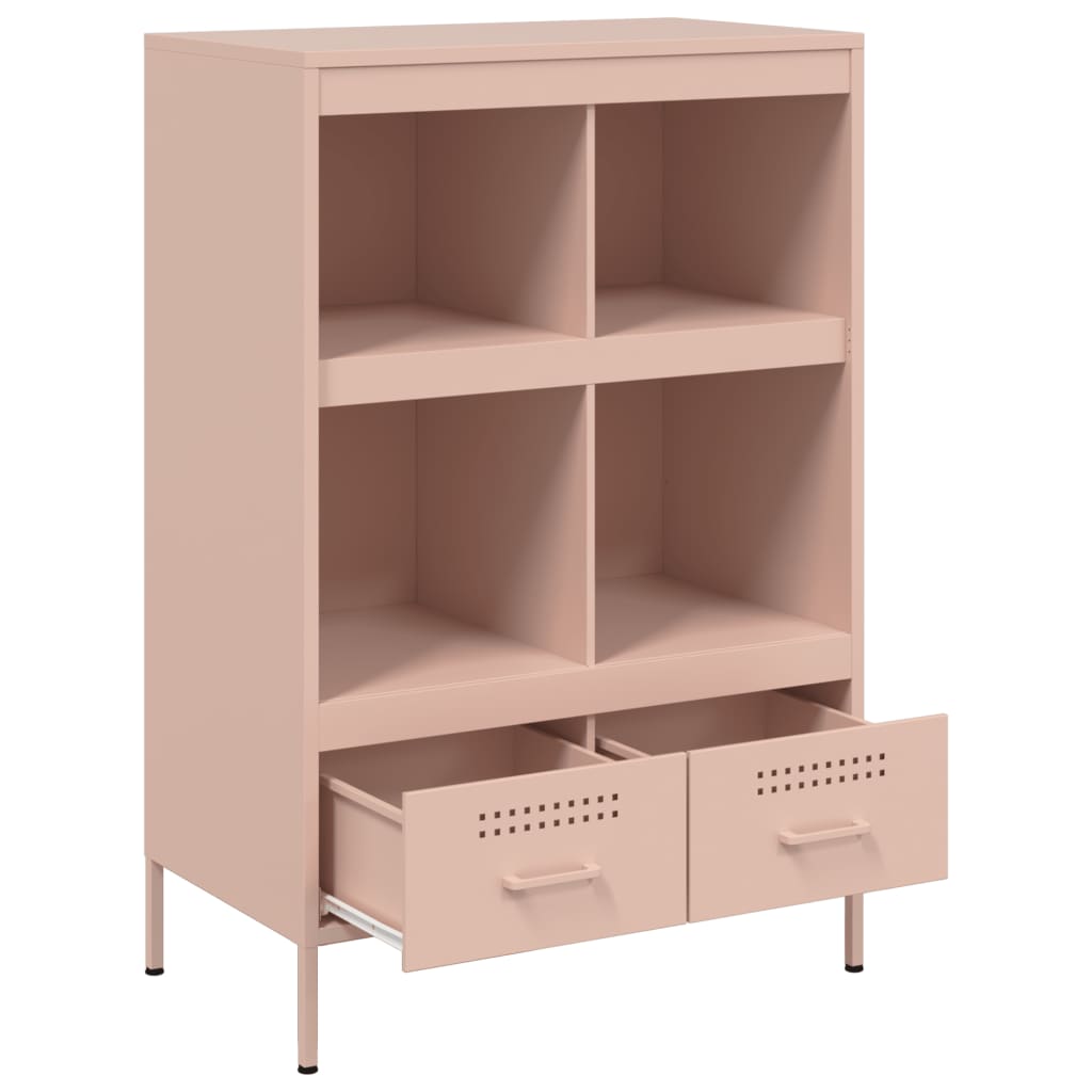 Buffet haut rose 68x39x101,5 cm acier