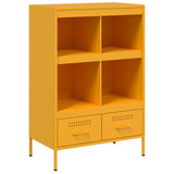 Mustard yellow high sideboard 68x39x101.5 cm steel