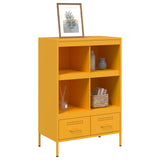 Mustard yellow high sideboard 68x39x101.5 cm steel