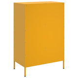 Mustard yellow high sideboard 68x39x101.5 cm steel