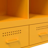 Mustard yellow high sideboard 68x39x101.5 cm steel