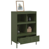 Buffet haut vert olive 68x39x101,5 cm acier