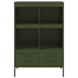 Buffet haut vert olive 68x39x101,5 cm acier