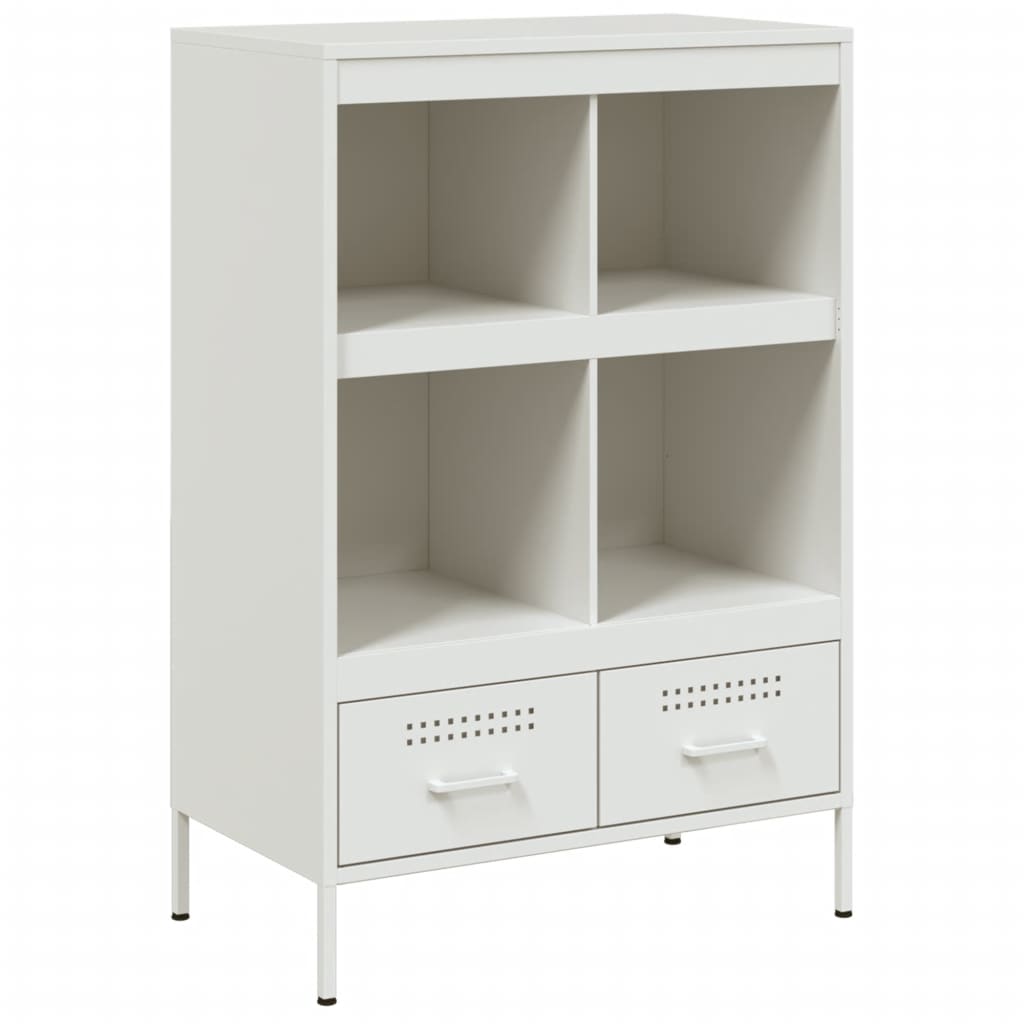 White high sideboard 68x39x101.5 cm steel