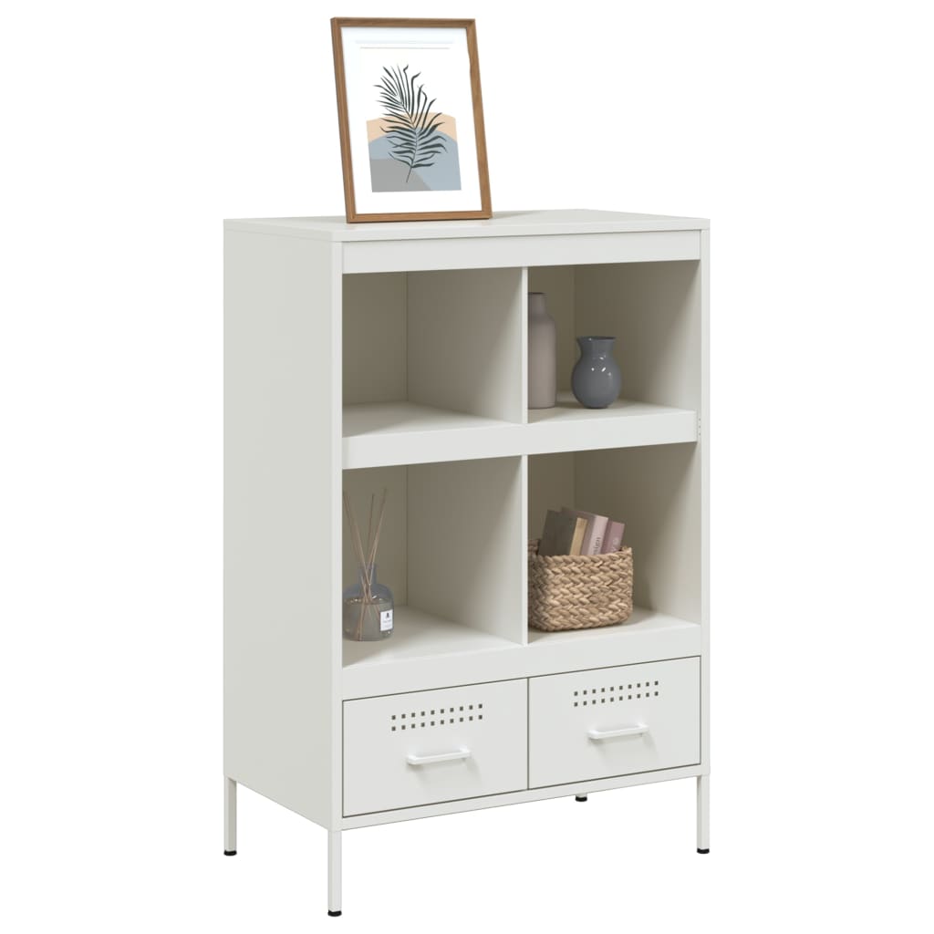 White high sideboard 68x39x101.5 cm steel