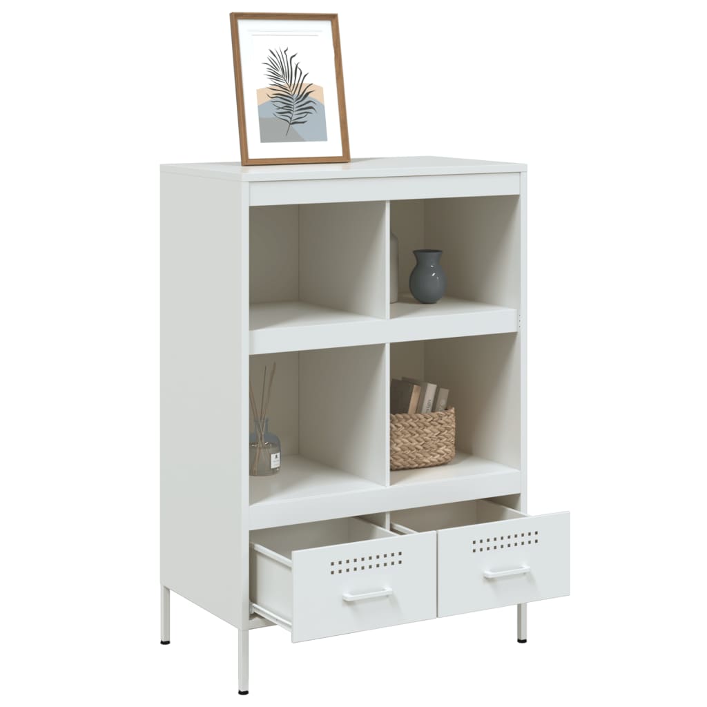 White high sideboard 68x39x101.5 cm steel