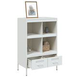 White high sideboard 68x39x101.5 cm steel