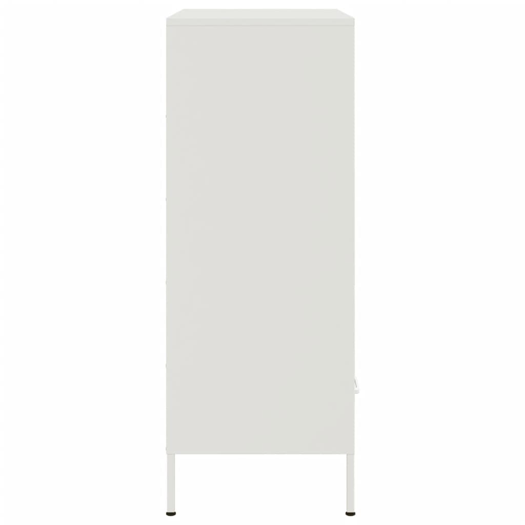 White high sideboard 68x39x101.5 cm steel