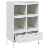 White high sideboard 68x39x101.5 cm steel