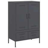 Buffet haut anthracite 68x39x101,5 cm acier