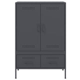 Buffet haut anthracite 68x39x101,5 cm acier