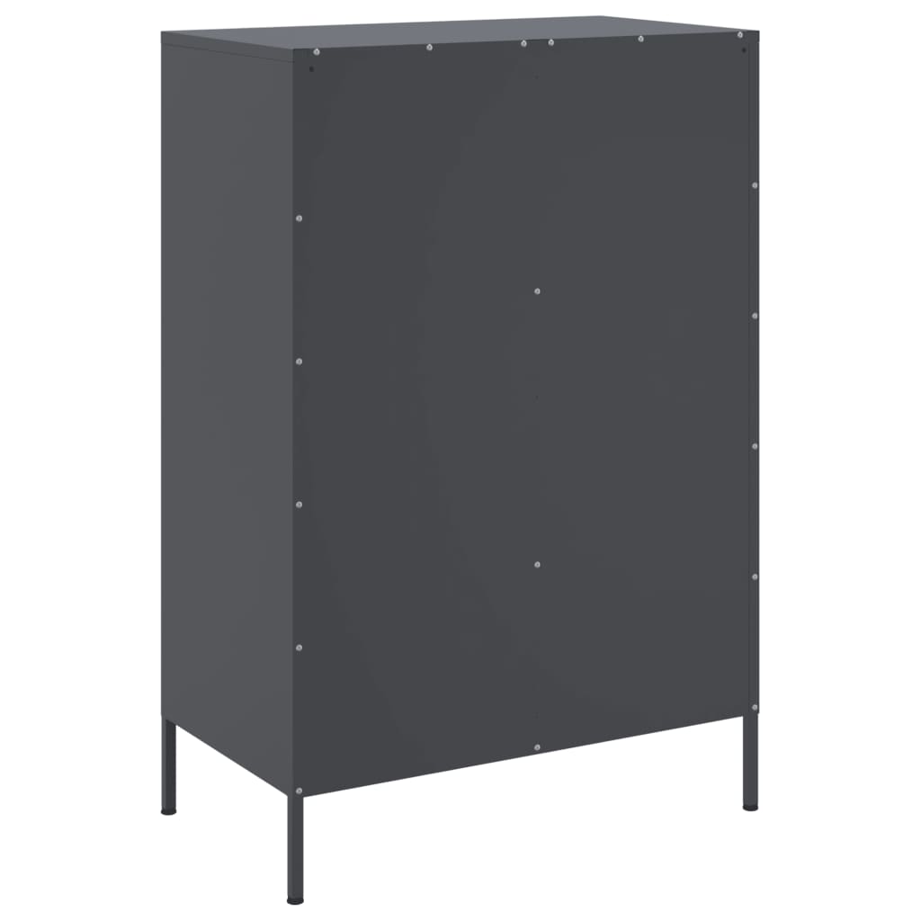 Buffet haut anthracite 68x39x101,5 cm acier