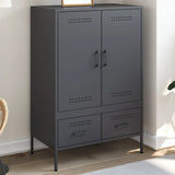 Buffet haut anthracite 68x39x101,5 cm acier