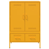 Mustard yellow high sideboard 68x39x101.5 cm steel