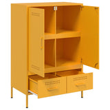 Mustard yellow high sideboard 68x39x101.5 cm steel