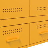 Mustard yellow high sideboard 68x39x101.5 cm steel