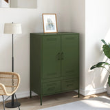 Buffet haut vert olive 68x39x101,5 cm acier