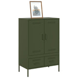 Buffet haut vert olive 68x39x101,5 cm acier