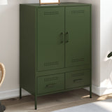 Buffet haut vert olive 68x39x101,5 cm acier