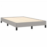 Cadre de lit sans matelas gris clair 120x190 cm tissu