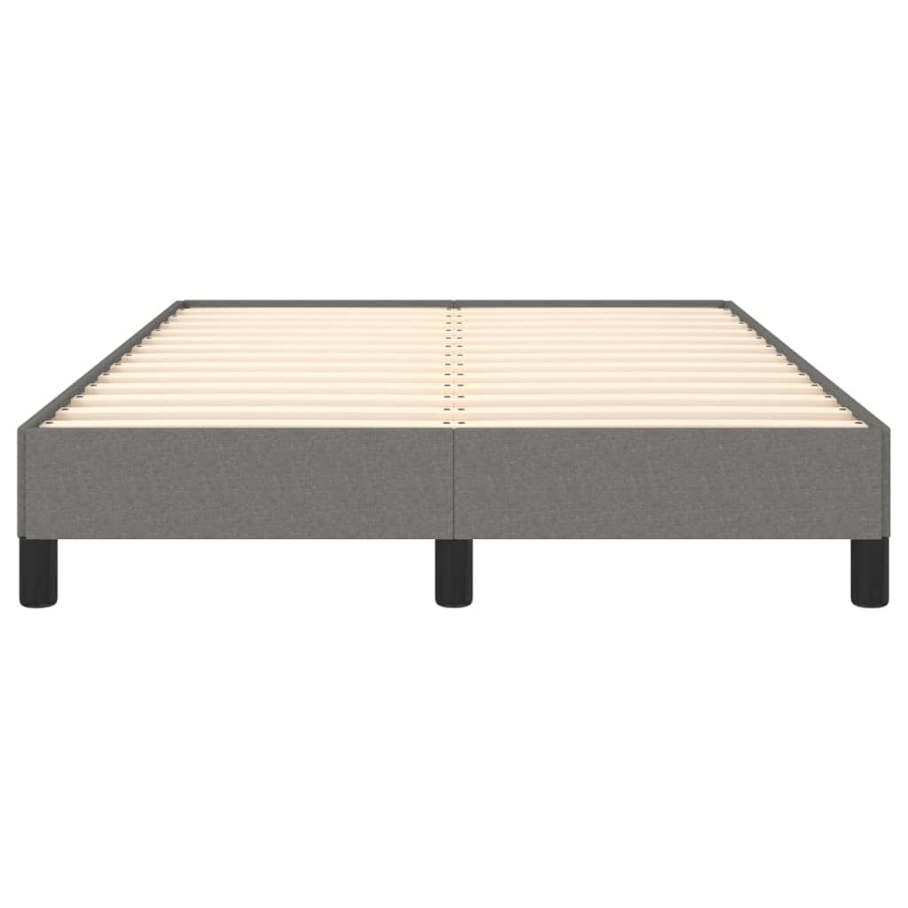 Cadre de lit sans matelas gris foncé 120x190 cm tissu