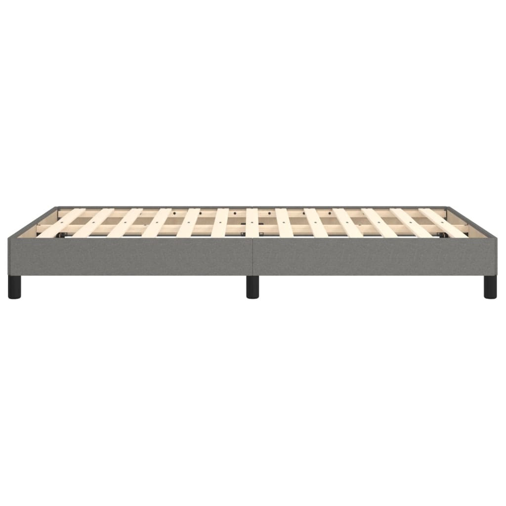 Cadre de lit sans matelas gris foncé 120x190 cm tissu