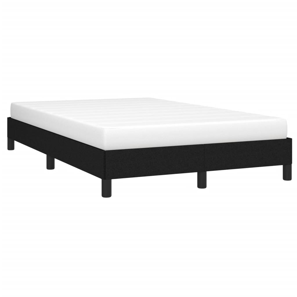 Cadre de lit sans matelas noir 120x190 cm tissu