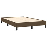 Cadre de lit sans matelas marron foncé 120x190 cm tissu