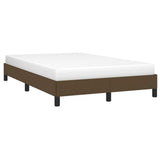 Cadre de lit sans matelas marron foncé 120x190 cm tissu