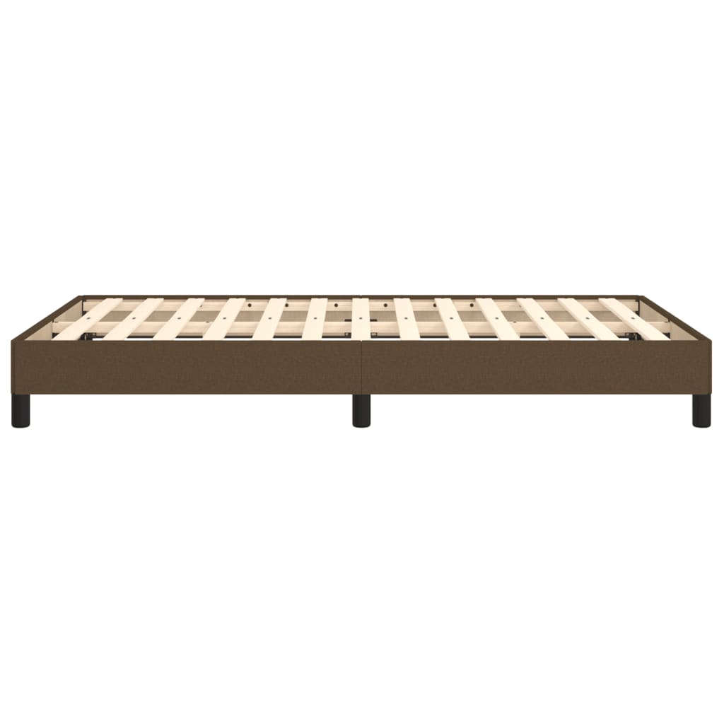 Cadre de lit sans matelas marron foncé 120x190 cm tissu