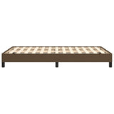 Cadre de lit sans matelas marron foncé 120x190 cm tissu