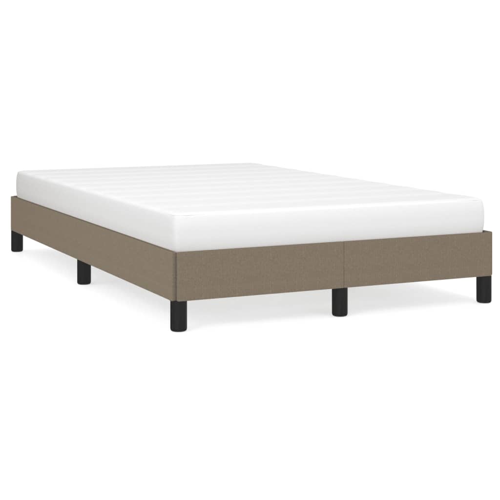 Cadre de lit sans matelas taupe 120x190 cm tissu