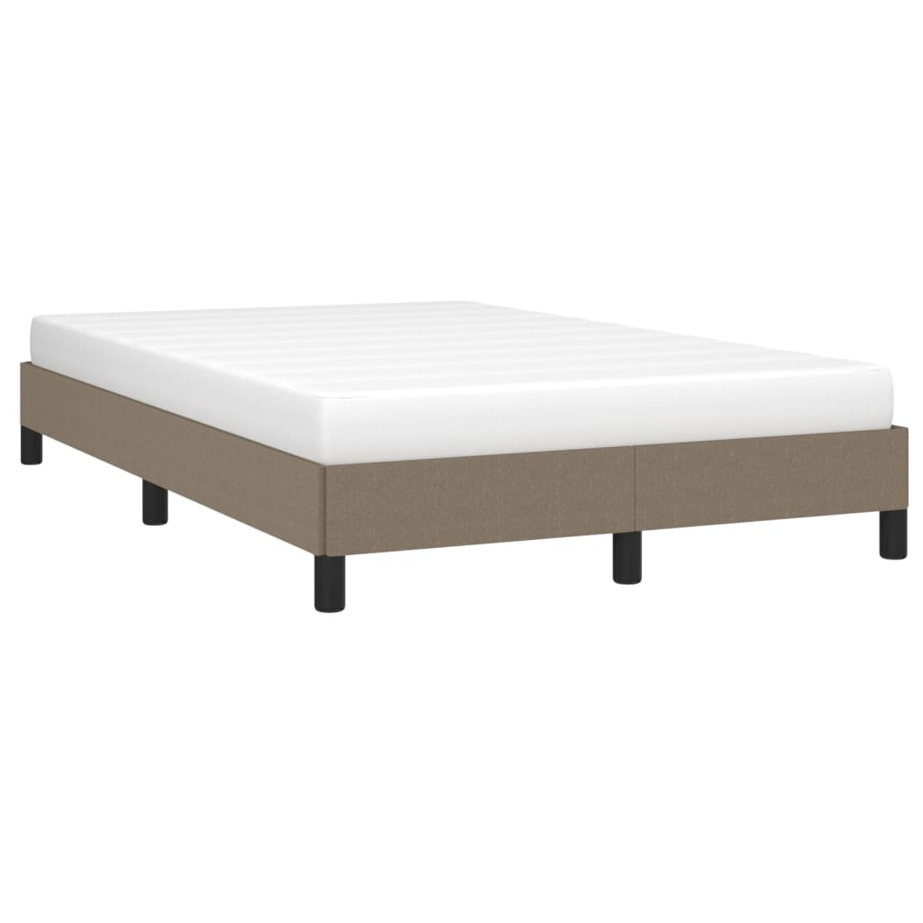 Cadre de lit sans matelas taupe 120x190 cm tissu