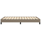 Cadre de lit sans matelas taupe 120x190 cm tissu