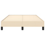 Cadre de lit sans matelas crème 120x190 cm tissu