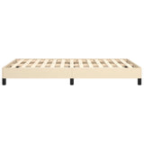 Cadre de lit sans matelas crème 120x190 cm tissu